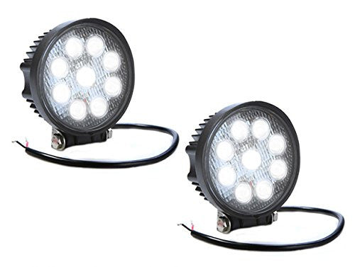 Speedwav Accedre 9 LED Car Aux Fog Light Assembly SET OF 2 - Round